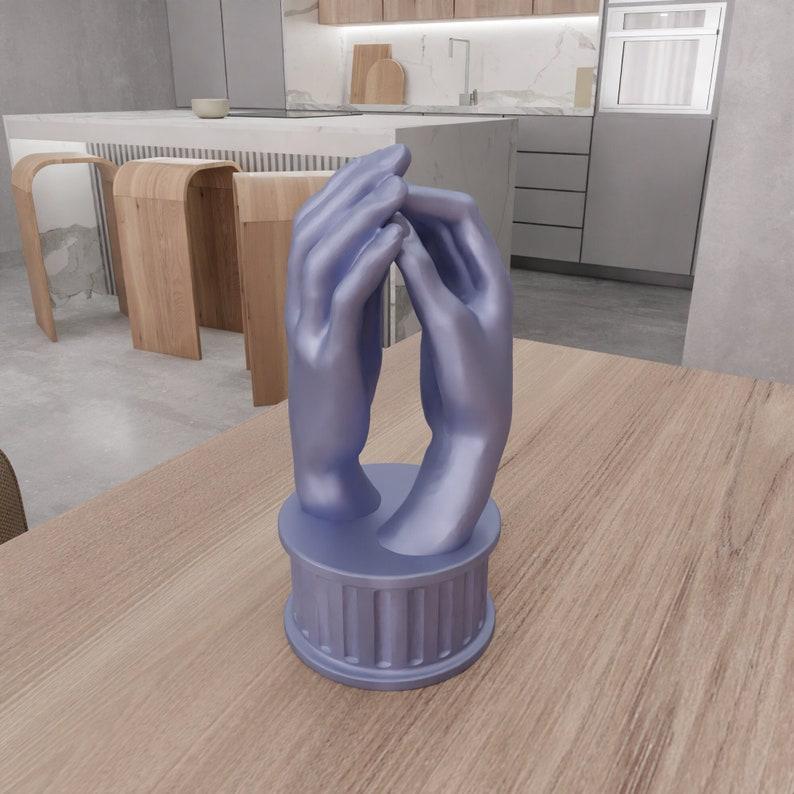 3D Lovers Hand Decor with 3D Stl File & Couple Gift, Valentine Gift, 3D Printed Decor, Valentine Decor, Couple Art, Couple Decor, Hand Print