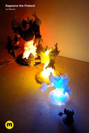 Ragnaros the Firelord's Figure and Lamp - WoW