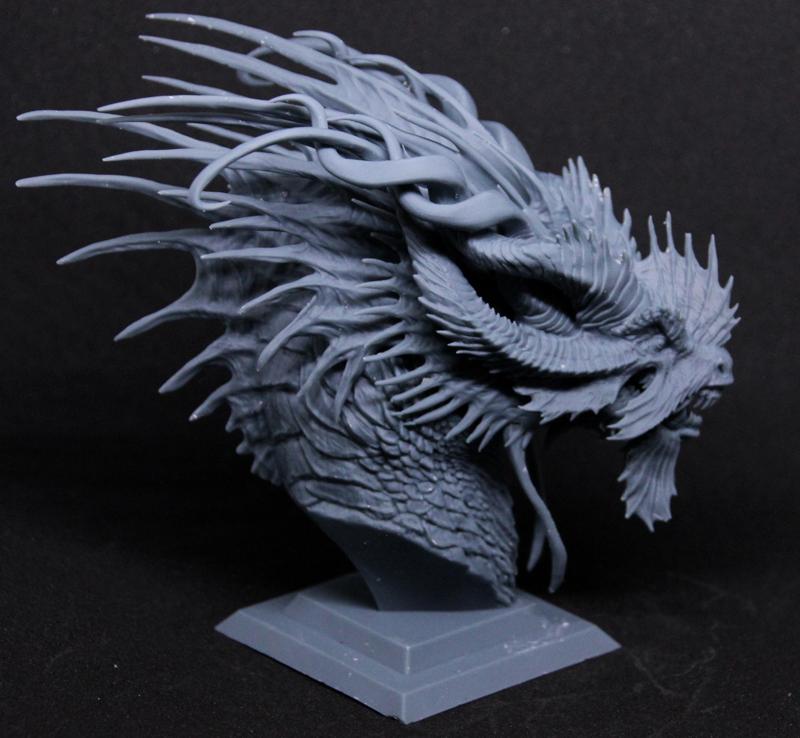 Green Dragon Bust - Collaboration with Allison Theus
