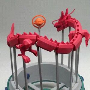 Dragon playing with the pearl  "Automata"