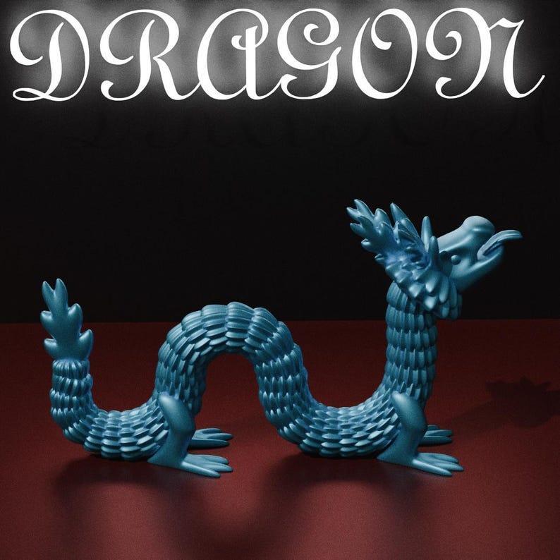 3d printing file of a chinese dragon stl for 3d printer users