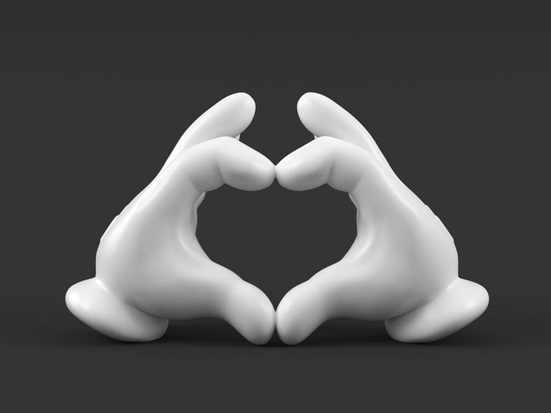 Mickey Hand Heart