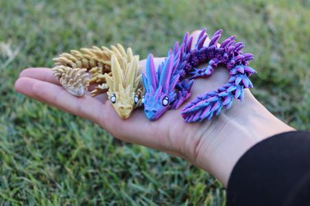 Articulated flexi Baby Dragon: Cute & Colorful!