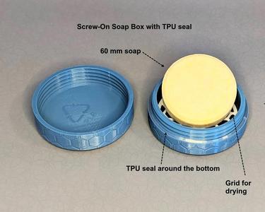 Screw-on Soap Box with TPU lid   
