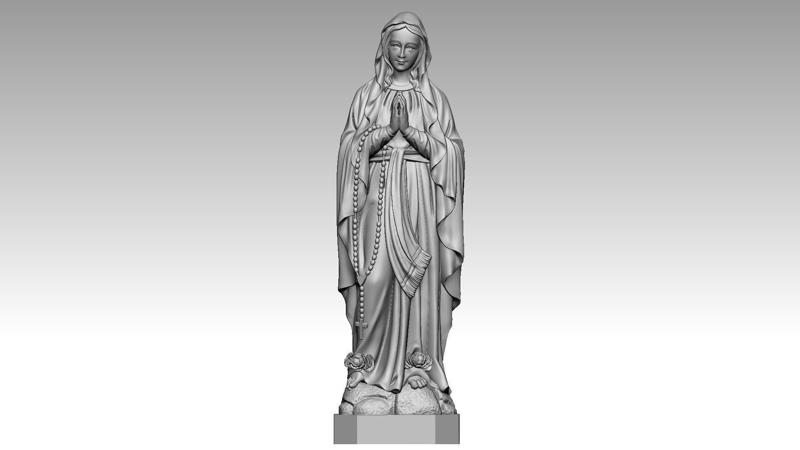 Virgin Mary - N D Lourdes 3d print model