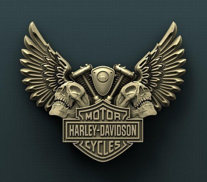 Harley Davidson 3d stl model for cnc