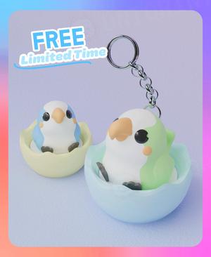 Quaker Parrot Clicker & Keychain (Single Color)