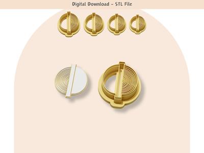 Tribal Style 11 Clay Cutter for Polymer Clay | Digital STL File | Clay Tools | 4 Sizes Clay Cutters