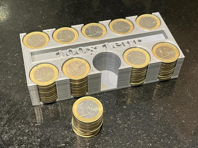Coin Counter 100x  1 eur
