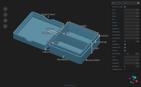 Parametric box with lid