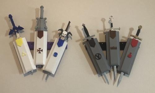 Desktop Swords Wall Mount