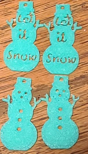 2 Snowman Earrings / Ornaments