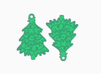 Christmas Tree Earring 1.stl