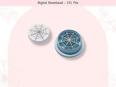 Spider Web Clay Cutter for Polymer Clay | Digital STL File | Clay Tools | 4 Sizes Halloween