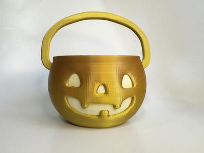 Teal Cat Creative Jack-O-Lantern Bucket.stl
