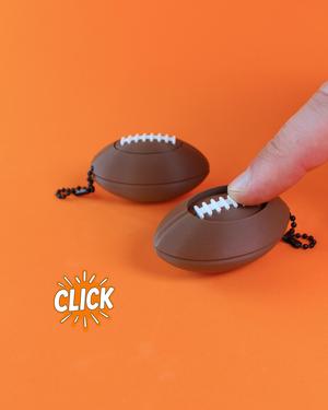 Football Fidget Clicker Keychain