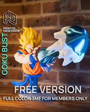 Goku Bust Kamehameha - DBZ - Fan Art - FREE VERSION