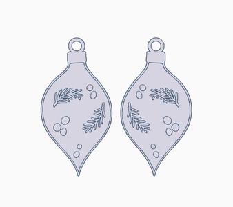 Christmas Ornament Earring 3.stl