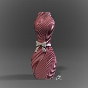 Fem Vase -Wave Pull Bow