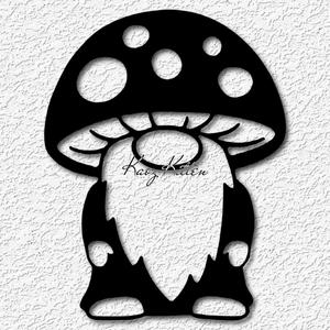 STANDING SHROOM GNOME wall art garden mushroom home decor