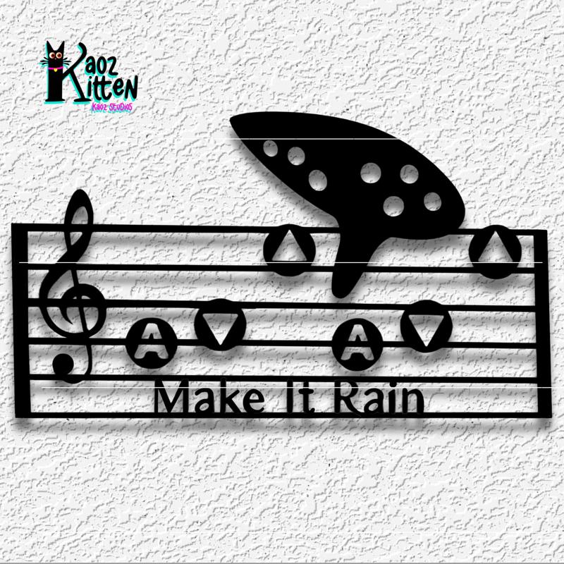 make it rain ocarina of time wall art zelda decor