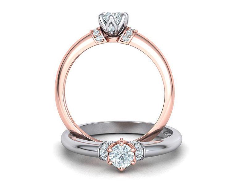 BEspoke design Classic Solitaire ring with 4mm stone 3dmodel