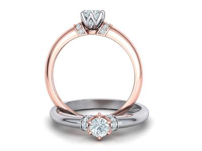 BEspoke design Classic Solitaire ring with 4mm stone 3dmodel