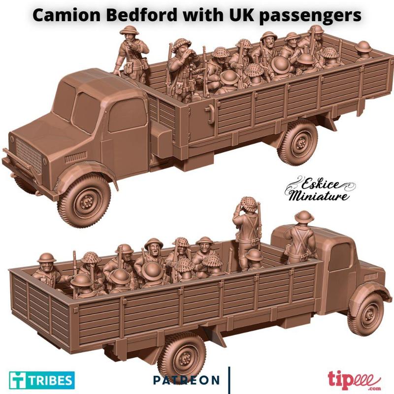 Camion bedford with UK passengers - 28mm