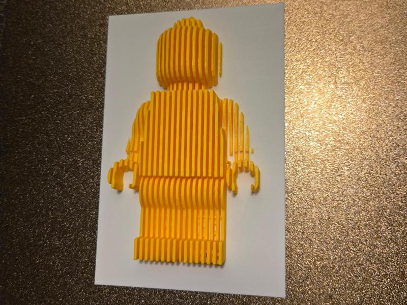 Legos inspired layered sculpture artwork