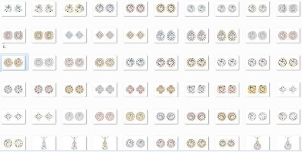 19 solitaire pendant earrings set 3dm stl details bulk