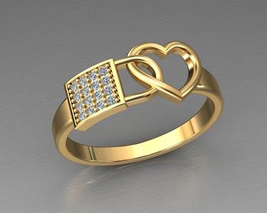 heart ring lock