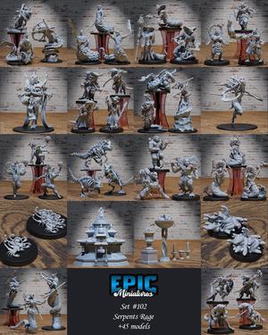 Serpents Rage Set / Naga Mythology Encounter / Lizard & Reptile Collection / Pre-Supported