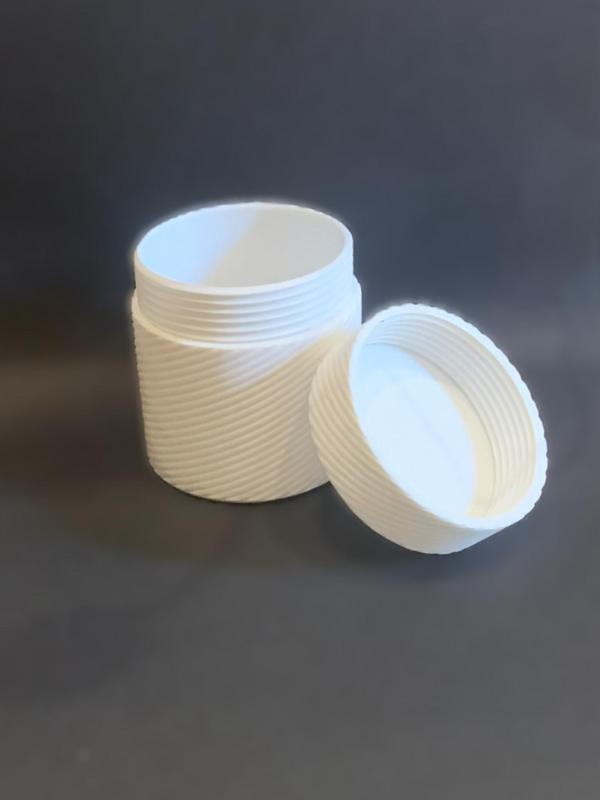 Spiral Textured Container with Screw Cap - Customizable in Fusion 360