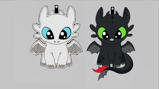 Night Fury/Glow Keychains (Multicolor without ams)