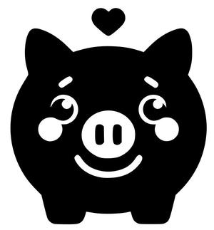 Happy piggy 10 (three colours)