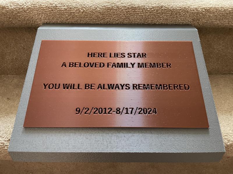 placard with base
