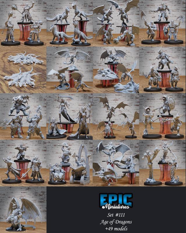 Age of Dragons Set / Dragon & Dwarf Encounter / Wyvern & Wyrm Collection / Pre-Supported