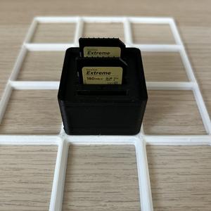 Gridfinity loose SD-card holder - 4 slots