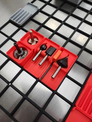 Carbide insert CNC bit gridfinity