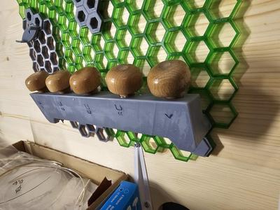 5 x hand graver holder - Honeycomb storage wall remix