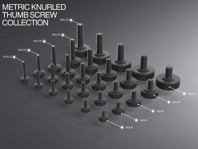 Ultimate Metric Knurled Thumb Screw Collection M3-M8