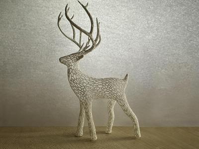 Voronoi Holiday Christmas Deer