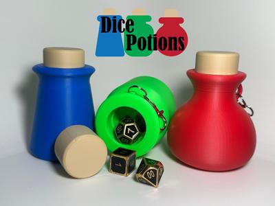 DICE POTIONS - Dice Storage Bottle Keychains