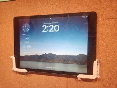 corkboard ipad/phone holder