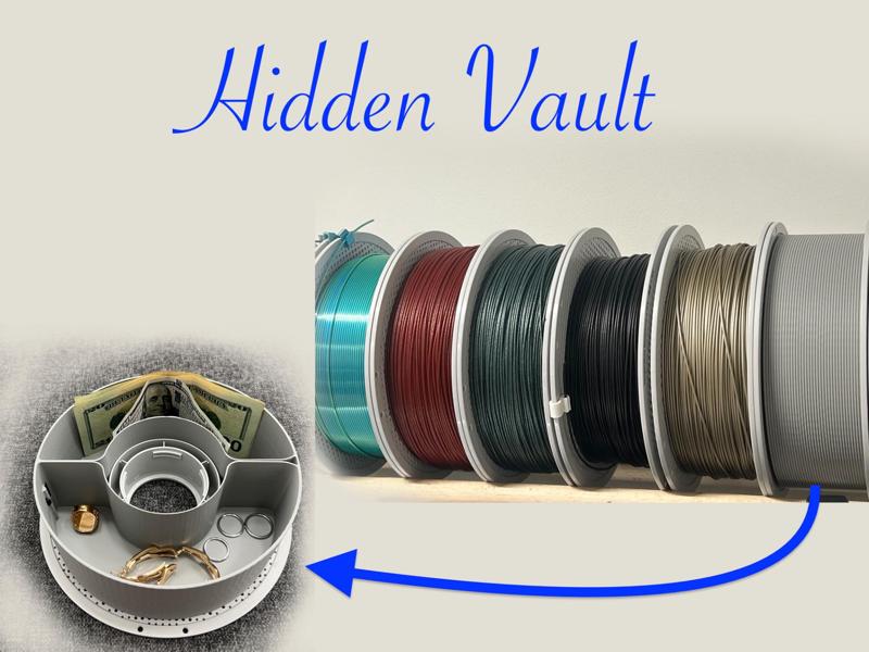 Hidden Storage Vault for BambooLab Spool 