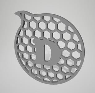 Cup holder with letter D