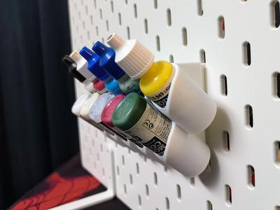 IKEA Skadis Paint Rack for Vallejo 17ml paints (Modular Design)