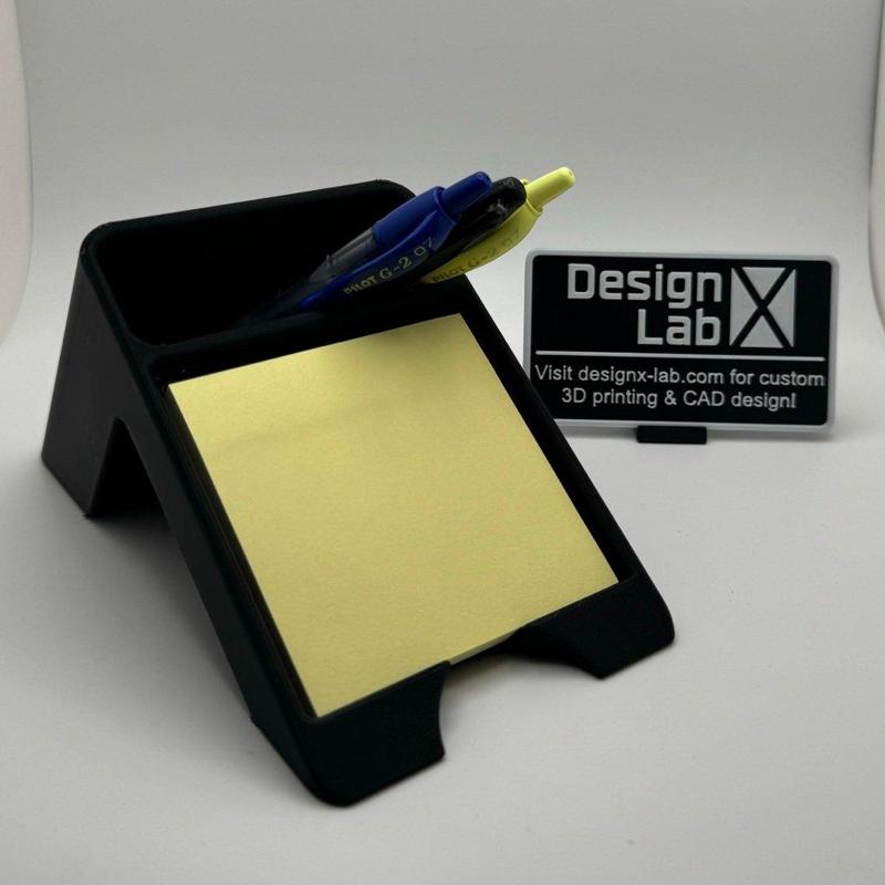 Tilted Pen & Sticky Note Holder - designx-lab.com