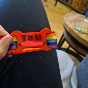Dog collar name tag