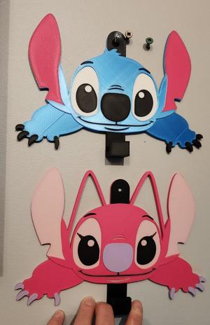 Stitch and Angela wall hook from lilo and stitch